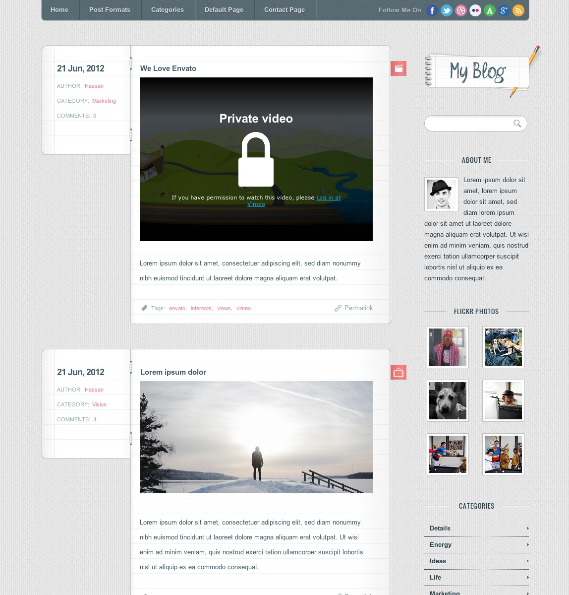 Wordpress Article Template